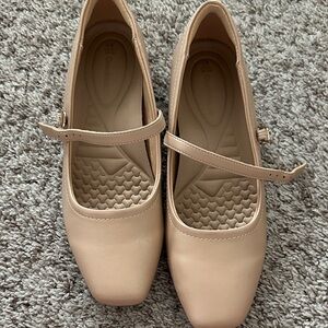 Amazon Beige Mary Jane Flats
